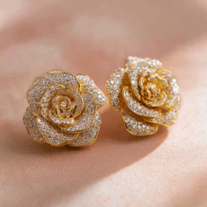Party Wear Golden Earrings