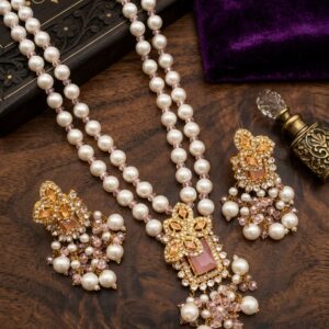 Royal Zarcon Mala Set with Earring
