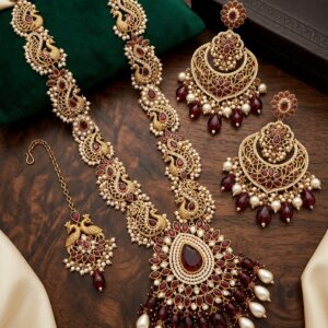 Mala set with Jhumka and Tika