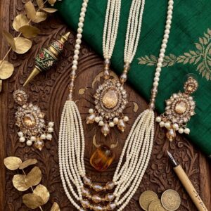 Trendy Bridal Mala with Earring