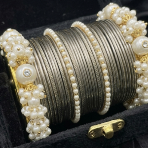 Luxury Bangles Set - Silver